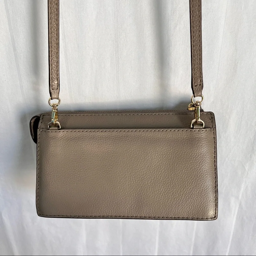 Kate Spade Jackson Small Tab Crossbody, taupe/gray - Picture 5 of 11